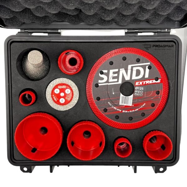 SENDI EXTREME SET plaat trimmers (20/25/35/40/55/68 + ondersnijdschijf + conische snijder 20-50 mm x M14) - Afbeelding 4