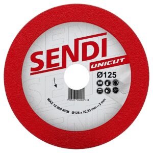 SENDI UNICUT Ø125 diamantschijf voor steengoed en glas
