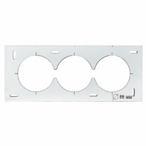 Sjabloon voor het markeren van gaten voor elektrische installaties 3xØ68 SENDI noVa TEMPLATE